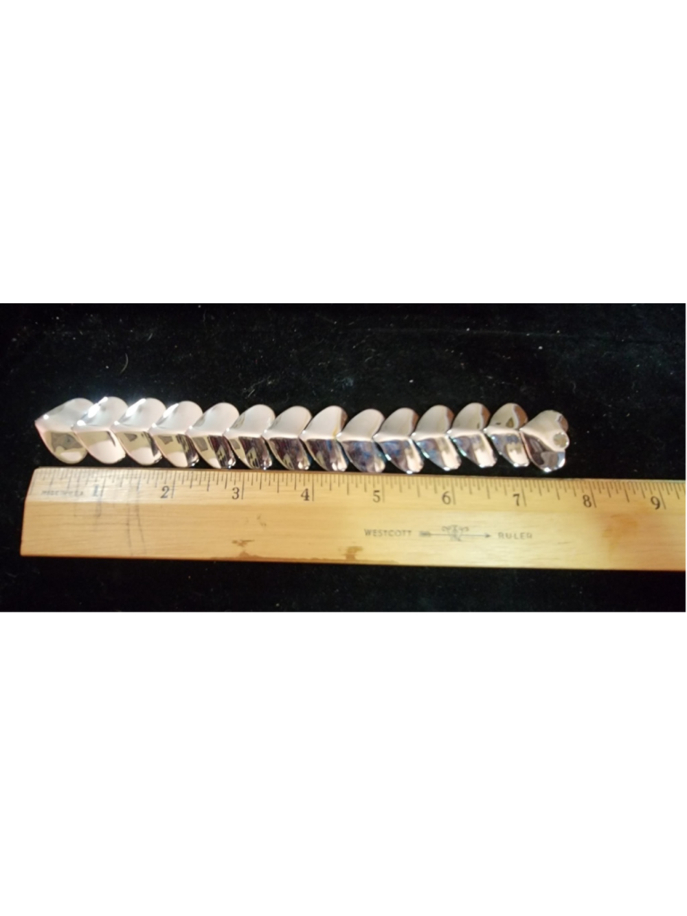 ESPO 925 Sterling Silver Vintage Shiny Heart Disc Link Chain Bracelet 68 - Picture 3 of 8